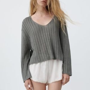 Zara Lightweight Green Knit Top